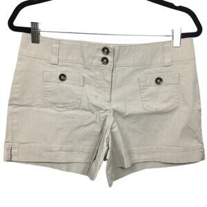 New York & Company Minimalist Tan Preppy Low Rise Festival Casual Short Shorts 6